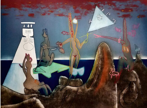 L'ARC OBSCUR DES HEURES, 4 AM van Roberto Matta, Afdruk te koop op Singulart