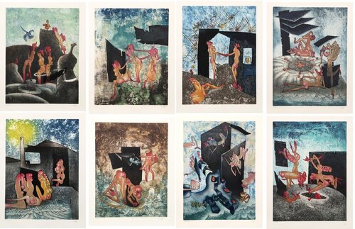 La Danse de la Mort - Planche 1 - 8 van Roberto Matta, Afdruk te koop op Singulart