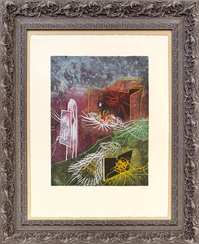 L' Explosion Qui Eclaire Mon Abime (framed signed aquatint and etching) von Roberto Matta, Druck kaufen auf Singulart