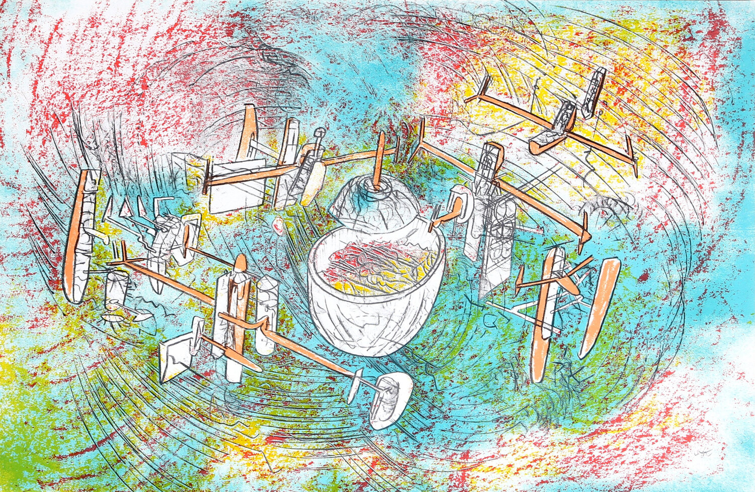 Espace de l'Espece Roberto Matta Stampa in vendita
