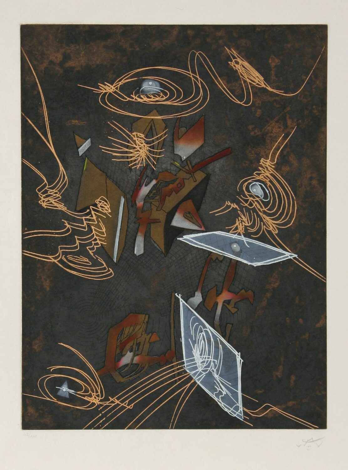 Untitled 9 from Hom'mere V - N'ous Portfolio Roberto Matta Druck zu verkaufen