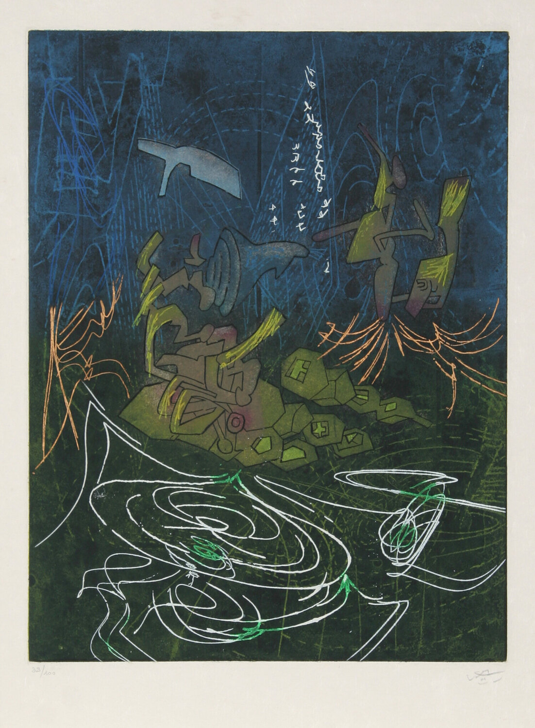 Untitled 3 from Hom'mere V - N'ous Portfolio Roberto Matta Druck zu verkaufen