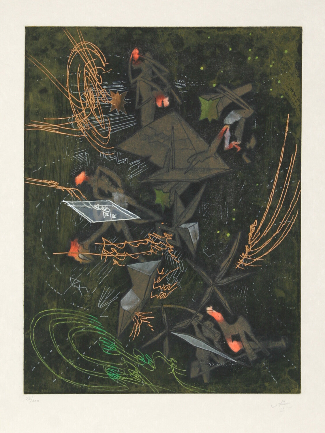 Untitled 5 from Hom'mere V - N'ous Portfolio Roberto Matta Druck zu verkaufen