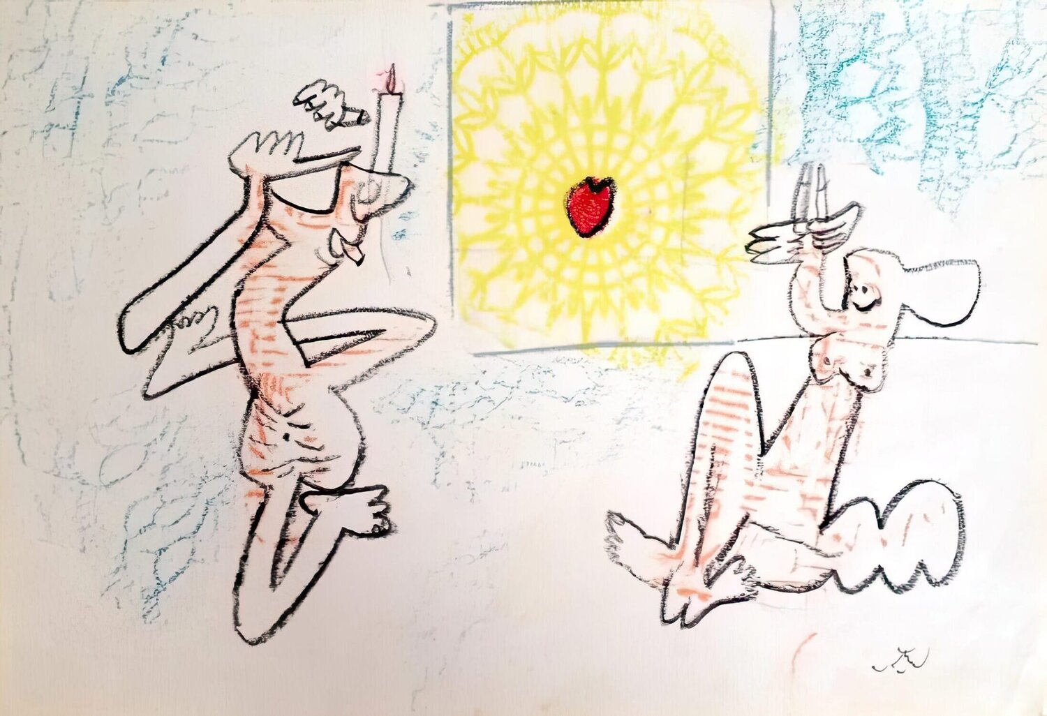 Sin Titulo Roberto Matta Work on Paper for sale