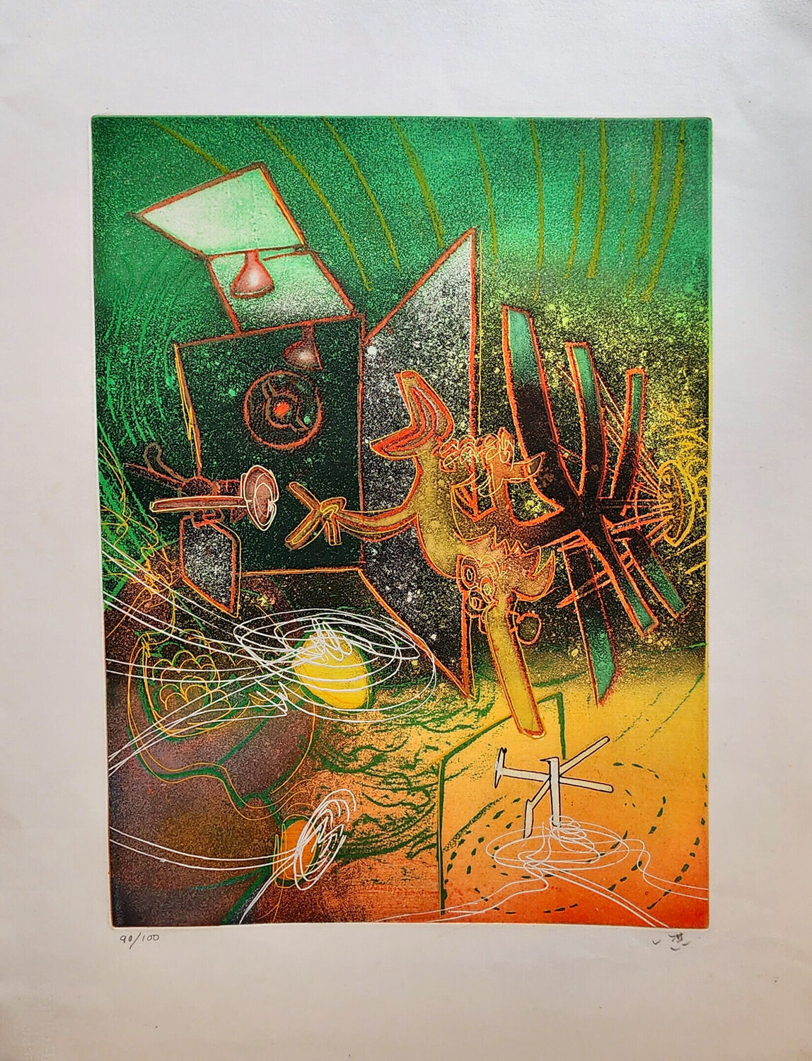 Feu, feu sur, from Une Saison de Enfer (Seasons from Hell) Roberto Matta Druck zu verkaufen