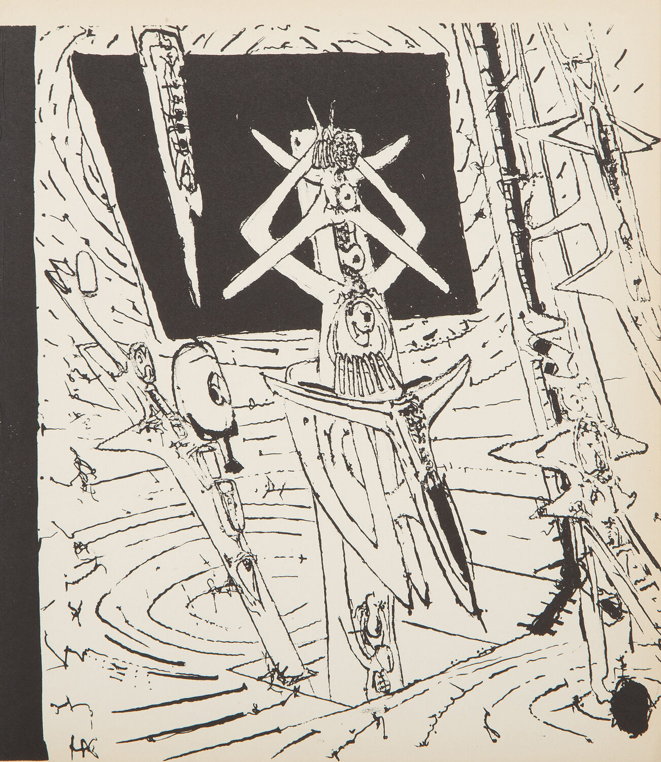 Untitled from Le Surrealisme en 1947 Roberto Matta Druck zu verkaufen