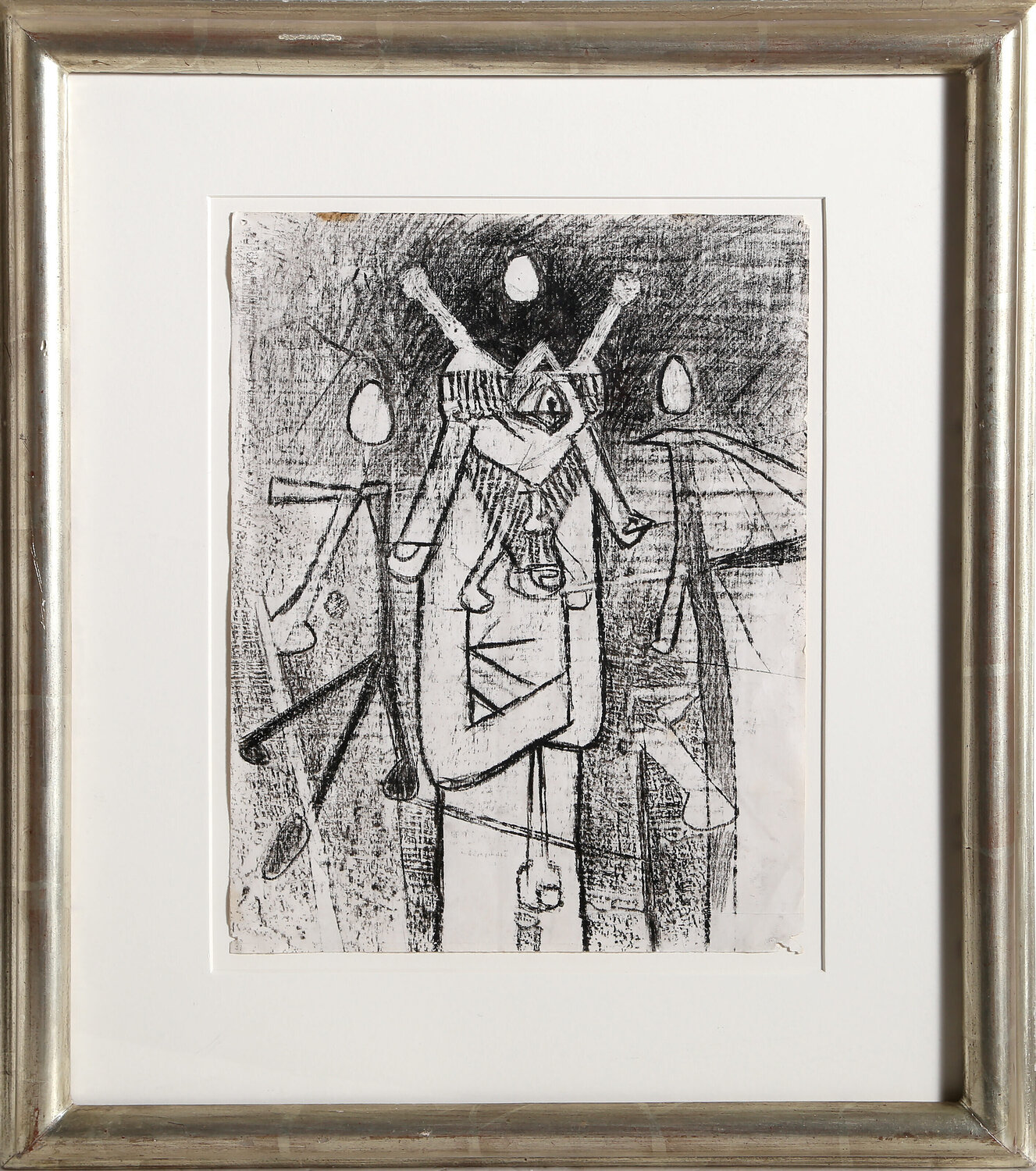 Surrealist Figure in Space-scape Roberto Matta Work on Paper for sale