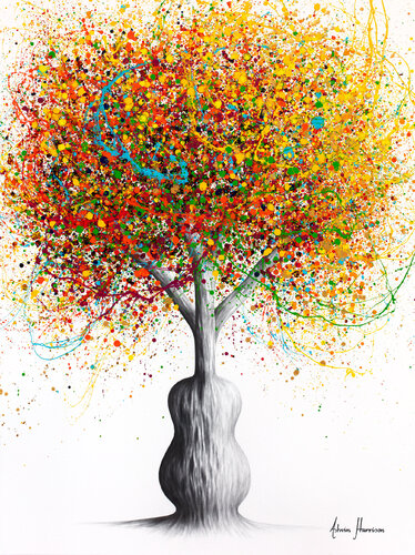 Rainbow Guitar Tree di Ashvin Harrison, Pittura in vendita su Singulart