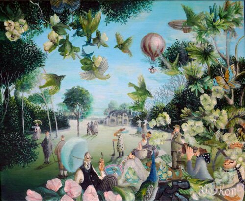 Basking in the sunshine di Rie Kono, Pittura in vendita su Singulart