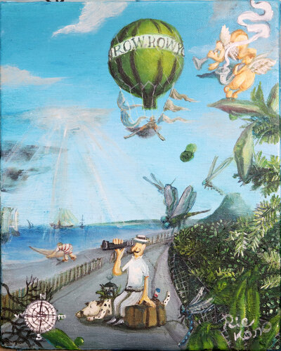 Good  departure van Rie Kono, Schilderij te koop op Singulart