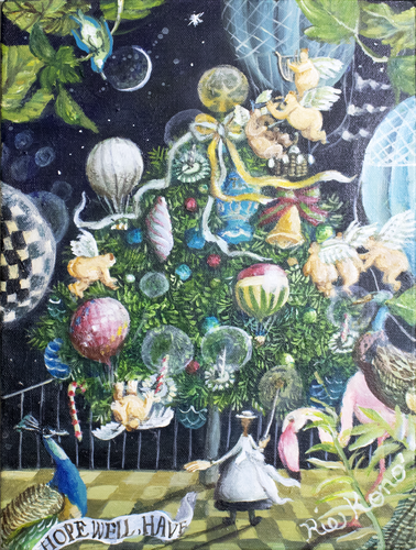 The beginning of happiness van Rie Kono, Schilderij te koop op Singulart
