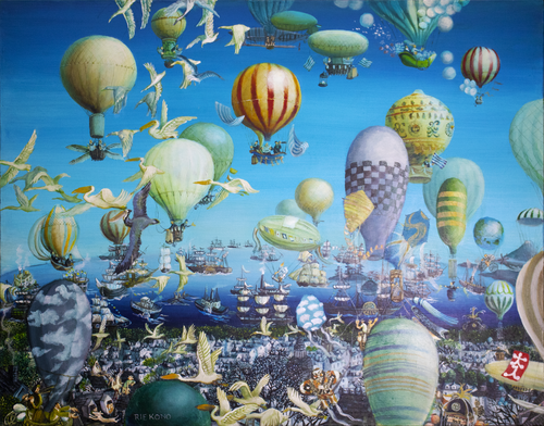 Brand new day van Rie Kono, Schilderij te koop op Singulart