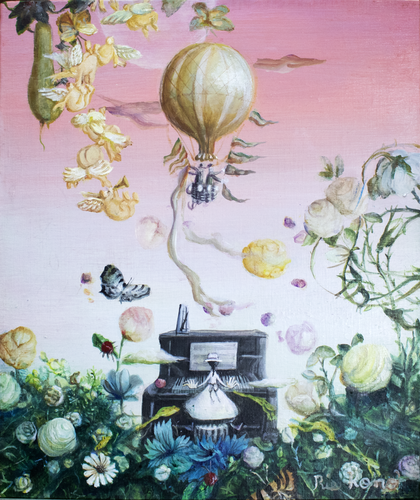 A little pianist van Rie Kono, Schilderij te koop op Singulart
