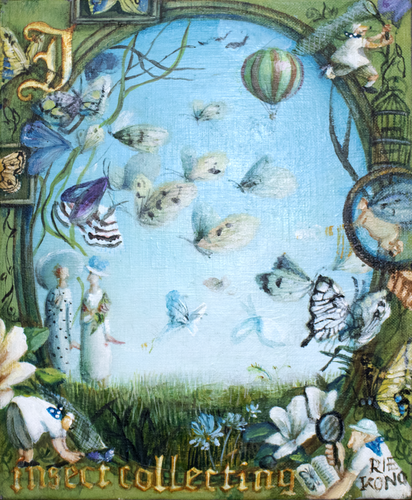 I is insect collecting van Rie Kono, Schilderij te koop op Singulart