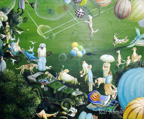 We need a balloon van Rie Kono, Schilderij te koop op Singulart