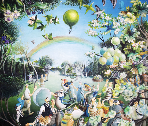 Recommendation of a picnic van Rie Kono, Schilderij te koop op Singulart