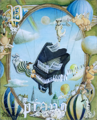 P is piano di Rie Kono, Pittura in vendita su Singulart