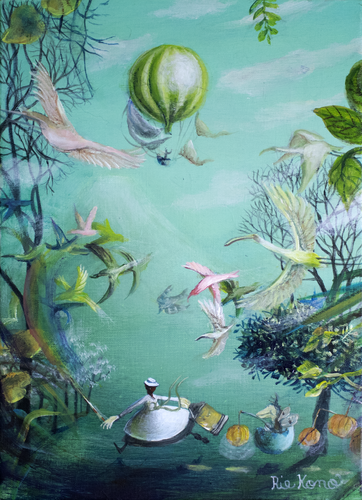 Hope , step and jump van Rie Kono, Schilderij te koop op Singulart