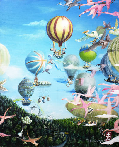 Beyond the forest van Rie Kono, Schilderij te koop op Singulart