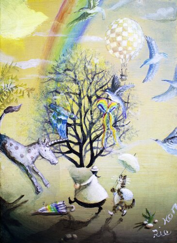 The rainbow tree von Rie Kono, Malerei kaufen auf Singulart