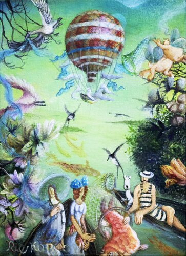 FISH AND WISH de Rie Kono, Pintura a la venta en Singulart