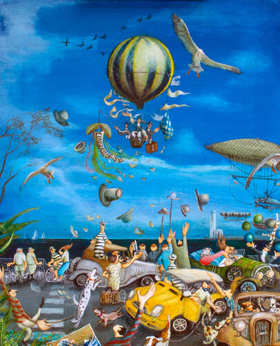 We met them! van Rie Kono, Schilderij te koop op Singulart