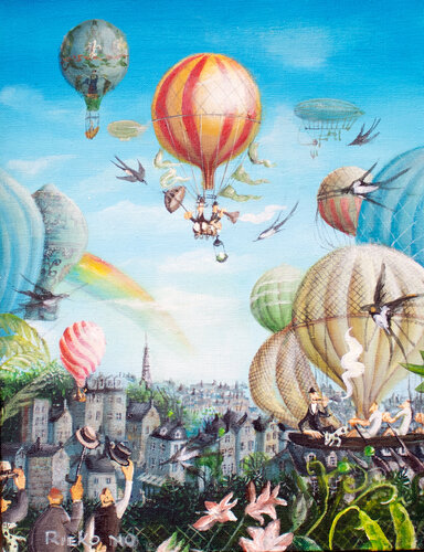 Sky is high and blue von Rie Kono, Malerei kaufen auf Singulart