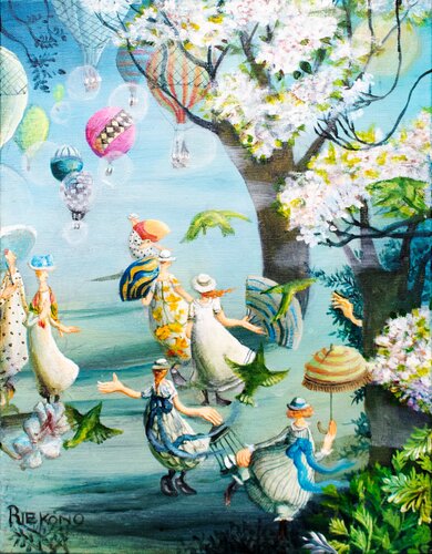 After passing through the tunnel von Rie Kono, Malerei kaufen auf Singulart