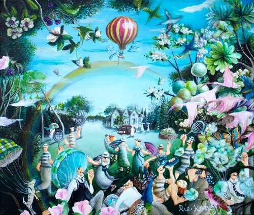 The answer is in the find van Rie Kono, Schilderij te koop op Singulart