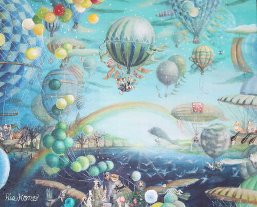 Good morning nice morning by Rie Kono, Painting for Sale on Singulart
