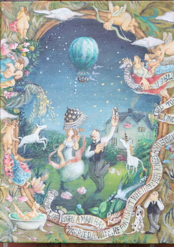 A night with beautiful stars by Rie Kono, Painting for Sale on Singulart