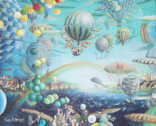 A place with a nice view di Rie Kono, Pittura in vendita su Singulart