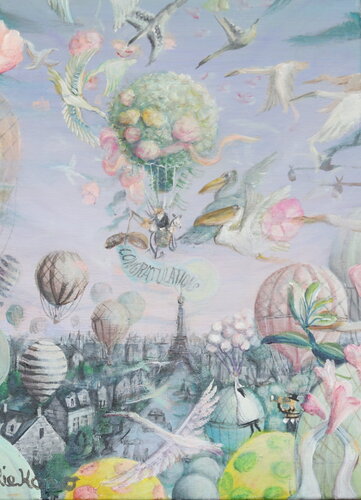 Around the flowers von Rie Kono, Malerei kaufen auf Singulart