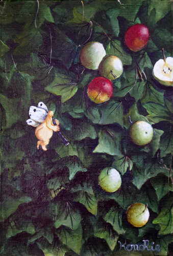 Forest musician - clarinet. von Rie Kono, Malerei kaufen auf Singulart