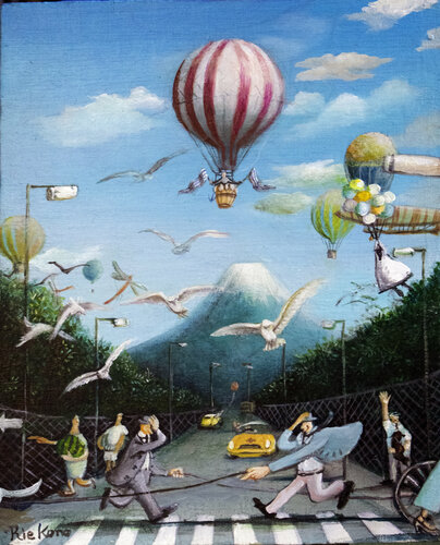 Earth colored balloon von Rie Kono, Malerei kaufen auf Singulart