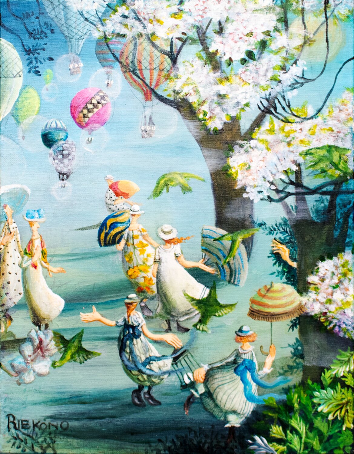 After passing through the tunnel Rie Kono