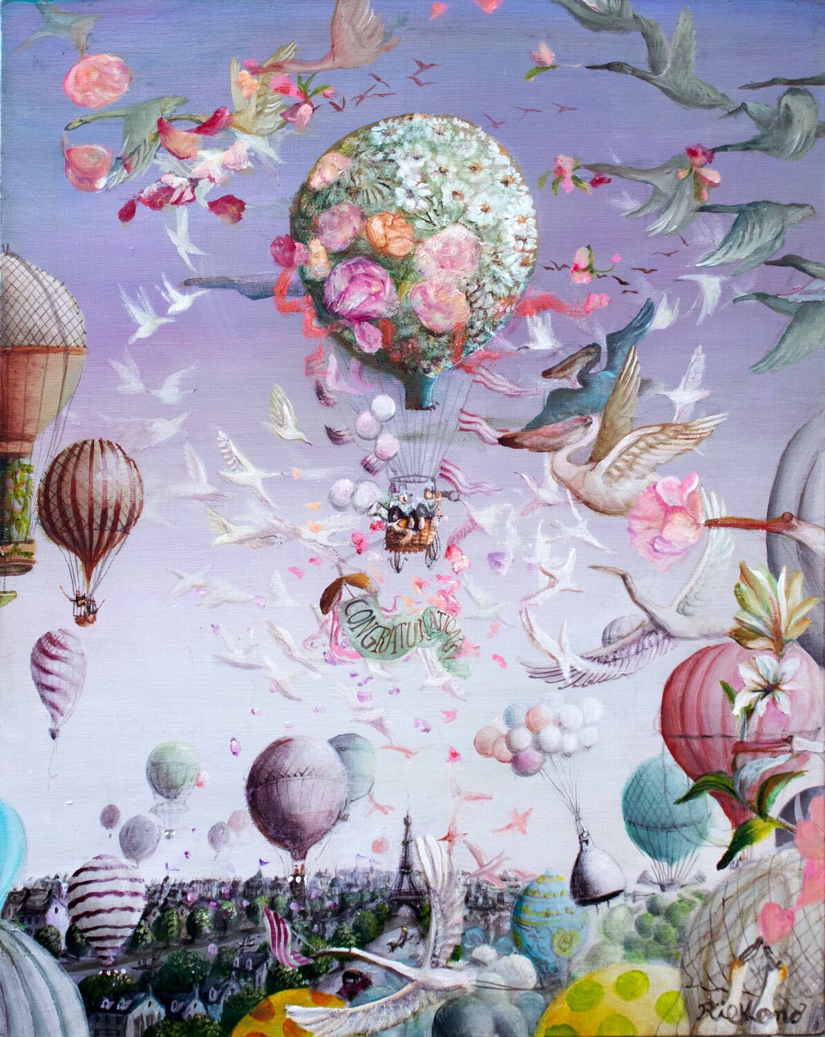 河野りえリトグラフ作品 Rie Kono: 画家 (日本) - Singulart
