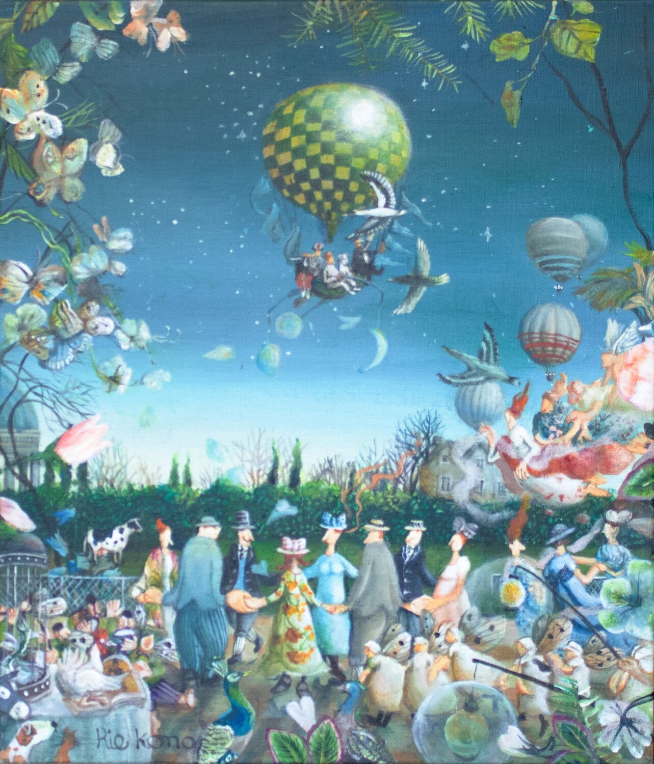 It's a starry night. Rie Kono