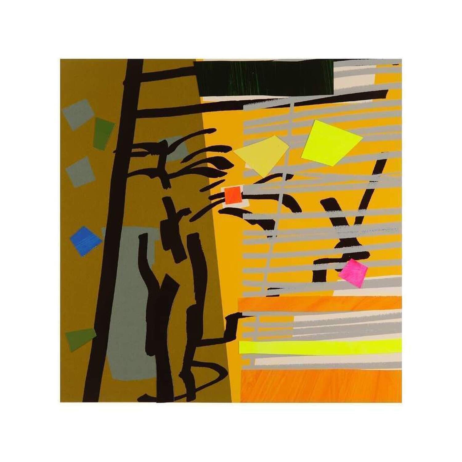Tree Fern and Shadow Yellow Bruce McLean