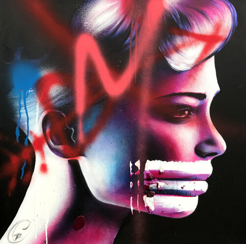 Unkiss Me par Cynthia Coulombe Bégin, Peinture en vente sur Singulart