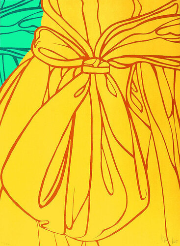 Dress and Bow (Yellow) von Ana Mercedes Hoyos, Druck kaufen auf Singulart