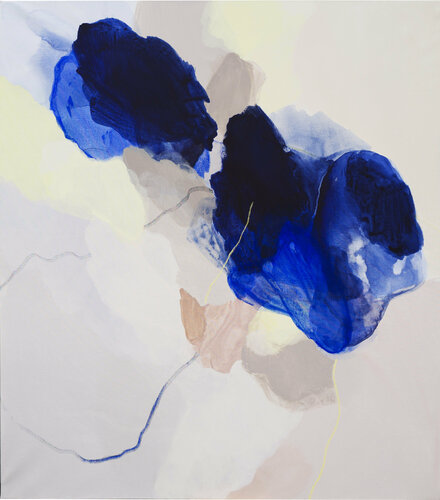 Abyssal Blue - from the serie "Itinéraire B." van Julia A. Etedi, Schilderij te koop op Singulart