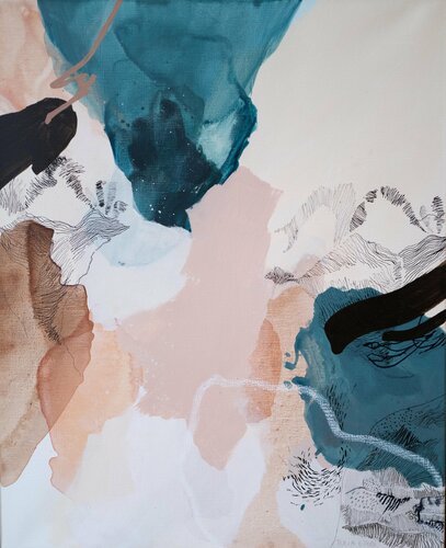 Mountains take your breath away van Julia A. Etedi, Schilderij te koop op Singulart