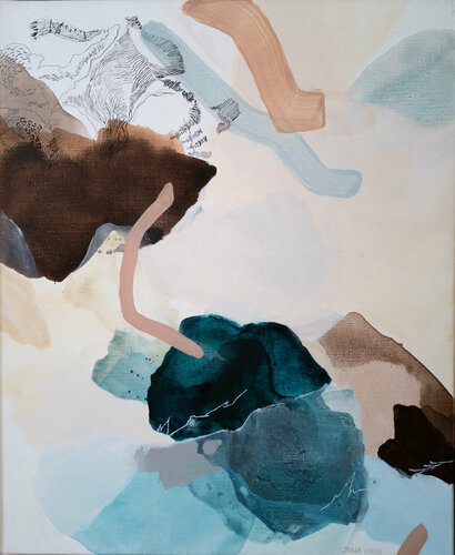 Sink into a deep sea van Julia A. Etedi, Schilderij te koop op Singulart