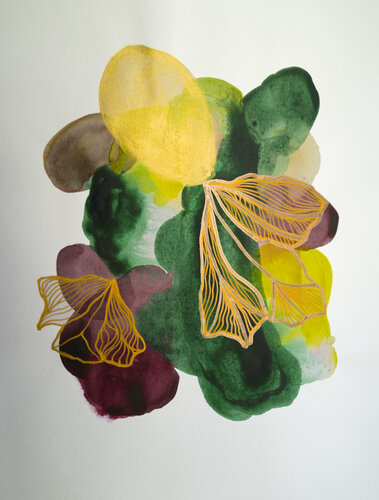 Minerals n°36 van Julia A. Etedi, Werk op papier te koop op Singulart