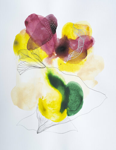 Minerals n°39 van Julia A. Etedi, Werk op papier te koop op Singulart