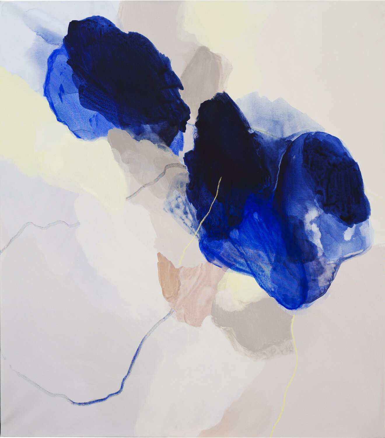 Abyssal Blue - from the serie "Itinéraire B." Julia A. Etedi Originalgemälde zu verkaufen