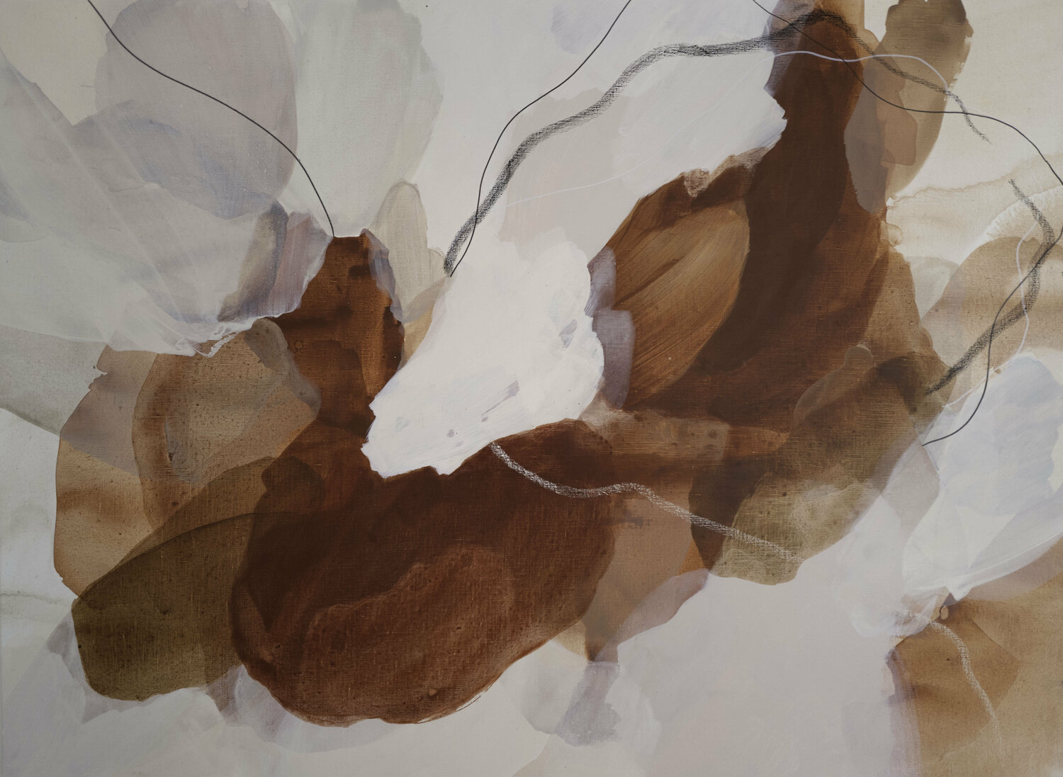 Terre de Sienne (Sienna) - from the serie "Itinéraire B." Julia A. Etedi Originalgemälde zu verkaufen