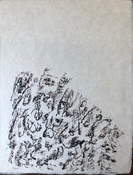アンリ•ミショー(Henri Michaux)リトグラフ/額装+同作品掲載作品集 アンリ•ミショー(Henri Michaux)リトグラフ/額装+同作品掲載作品集
