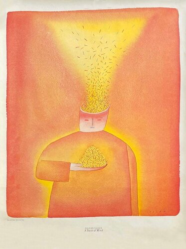 Silicon Valley - A state of mind by Jean Michel Folon, Print for Sale on Singulart